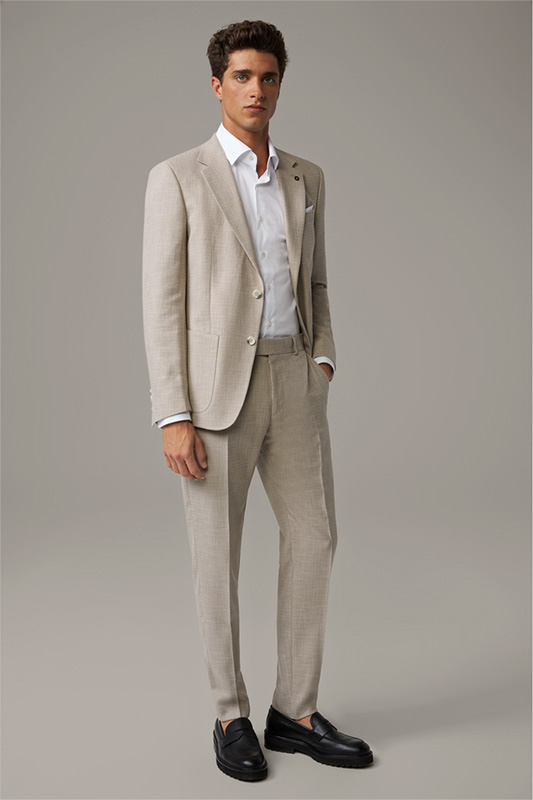 Arndt-Melwin Modular Suit in Beige Marl