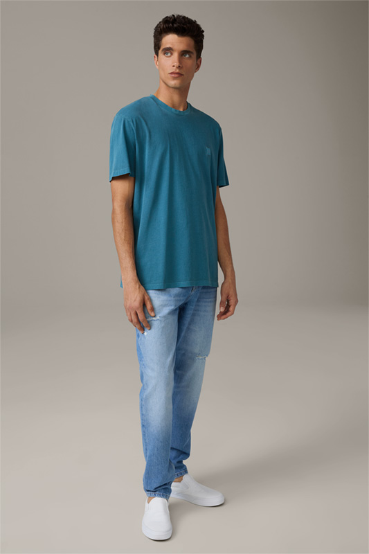 T-shirt en coton Phillip, turquoise