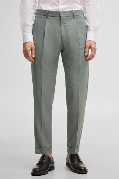 Modular suit trousers Luis, green