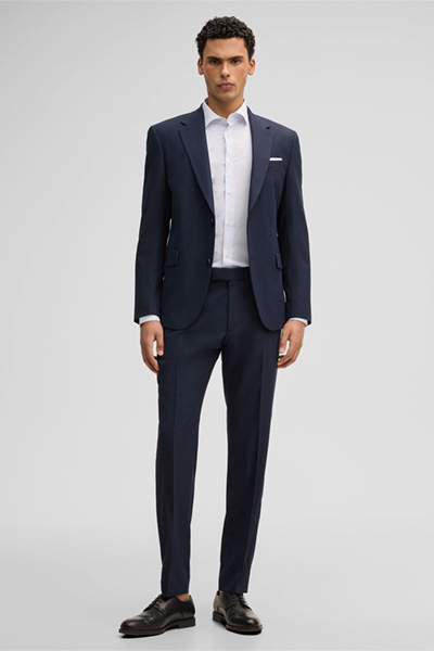 Stan shirt, white/light blue patterned