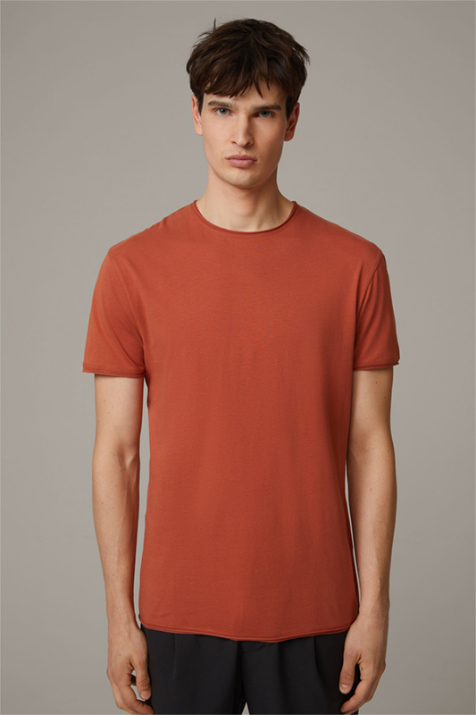 Baumwoll-T-Shirt Tyler, rostrot