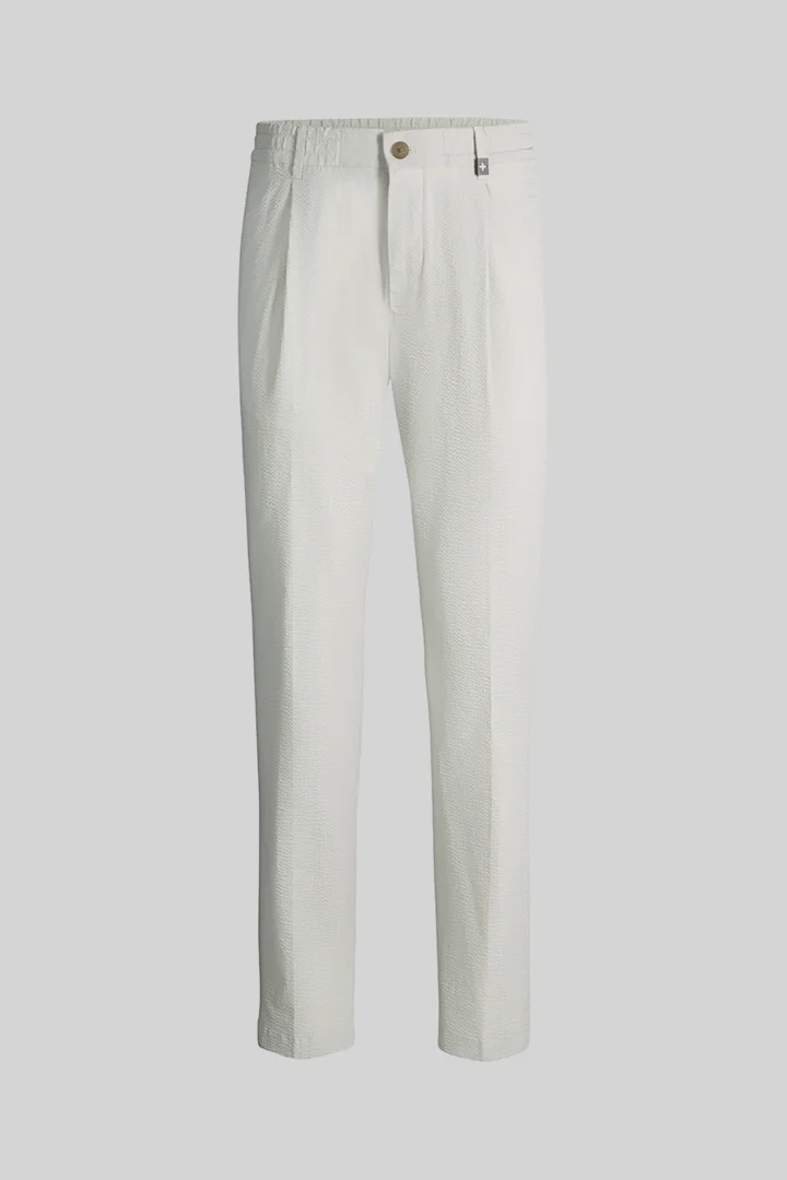 Leads to product detail page "Flex Cross Crêpe Pleated Trousers Lui, light grey"