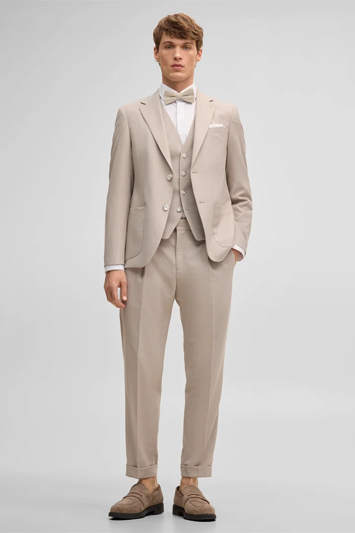 Leads to product detail page "Modular suit trousers Luis, beige"
