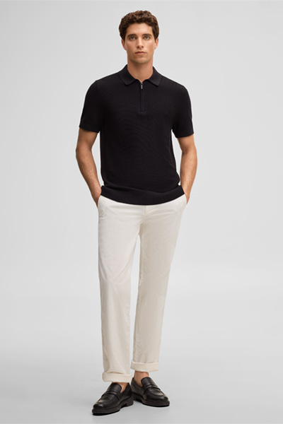 Führt zu Produktdetailseite „Poloshirt Robas, schwarz"