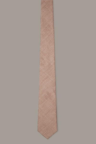 Zijden stropdas, bruin gemêleerd