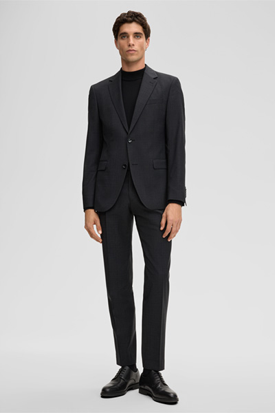 Anzug Aidan-Melwin, dunkelgrau gemustert