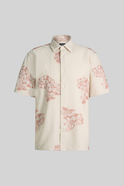 Casyn short-sleeved shirt, off-white/red floral
