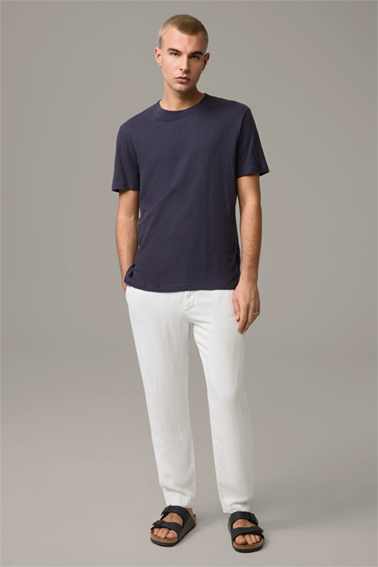 T-Shirt Lino, dunkelblau