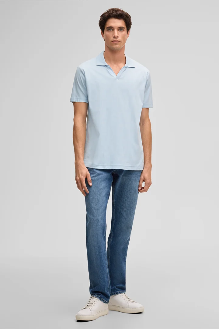 Führt zu Produktdetailseite „Poloshirt Pepe, hellblau"