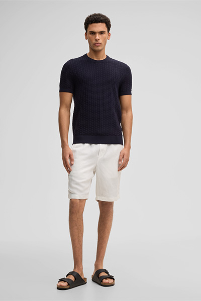 Gebreid shirt Robas, marineblauw