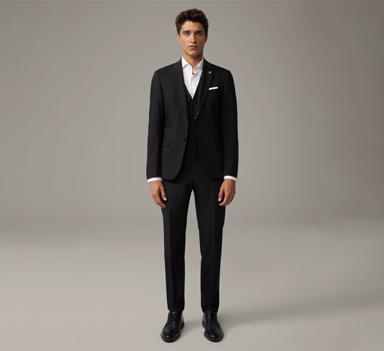 Strellson presents the product Madden Flex Cross Suit Trousers in Black from the category Trousers