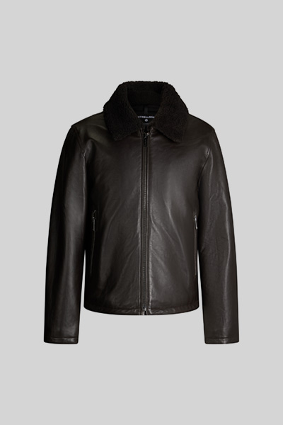 Monty Leather Jacket in Dark Brown