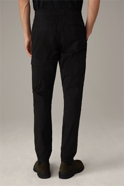 Pantalon cargo en coton Craic, noir