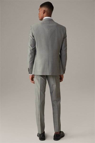 Costume modulaire en laine vierge Rick-Jans, gris moyen