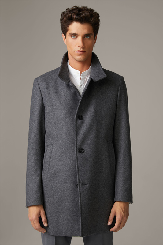 Manteau en laine mélangée Finchley, gris foncé chiné