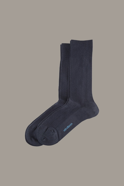 Duopak sokken van zacht katoen, donkerblauw