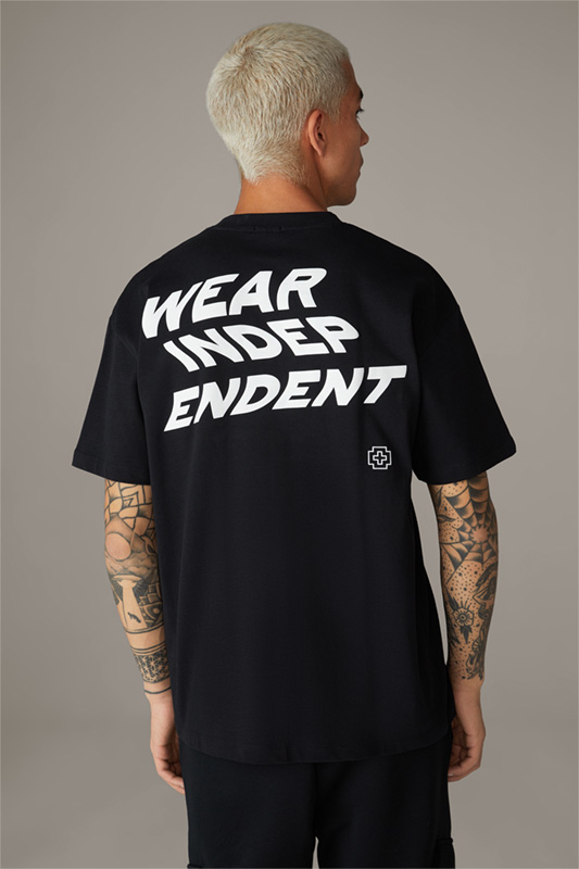 T-shirt Raku, #wearindependent, zwart
