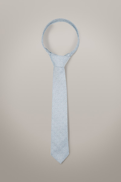 Krawatte mit Seide, hellblau strukturiert