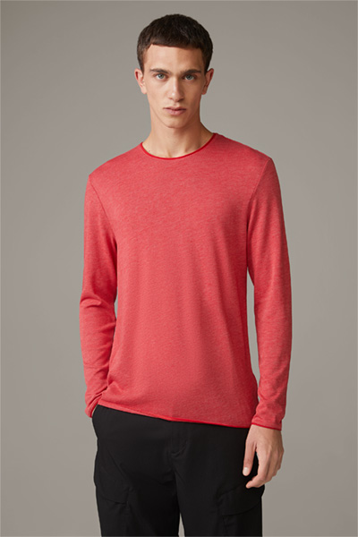 T-shirt à manches longues Prospect, rouge chiné