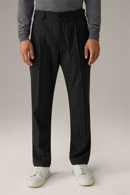 Pantalon modulaire Levin, anthracite/gris clair à rayures