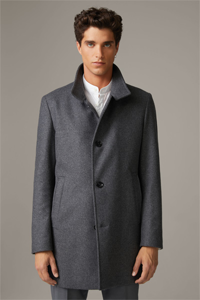 Manteau en laine mélangée Finchley, gris foncé chiné