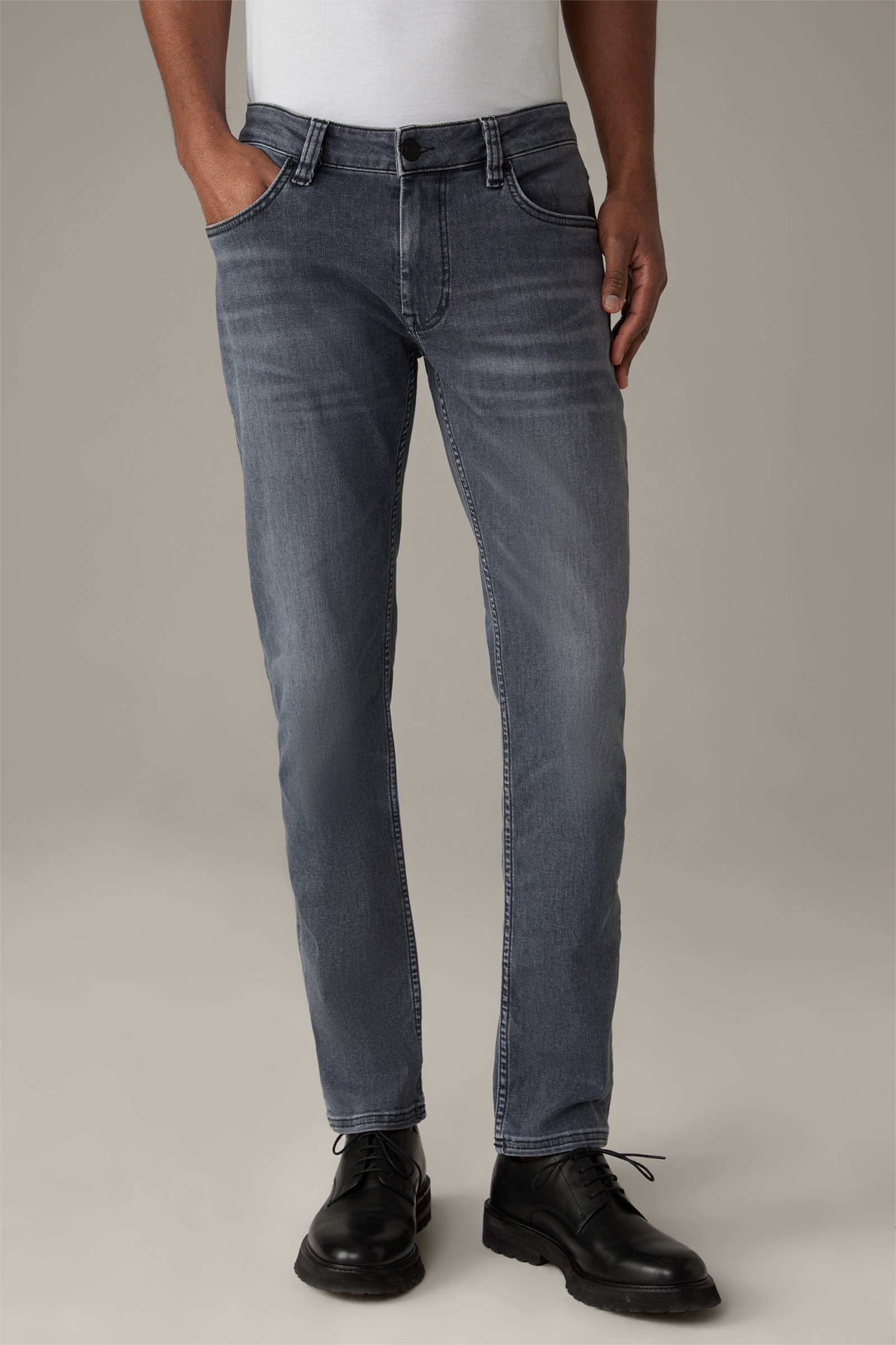 Instant Friends Mid-Rise Distressed Risen Straight Leg Jeans