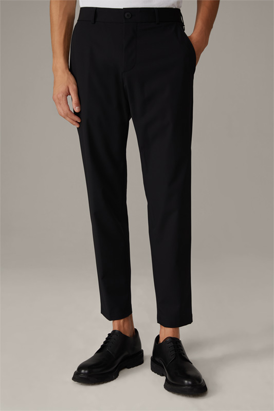 Strellson Slim Fit Pantalon Met Stretch flex Cross in het Zwart voor heren pantalons en chinos voor Nette broeken Heren Kleding voor voor Broeken Bespaar 7% 
