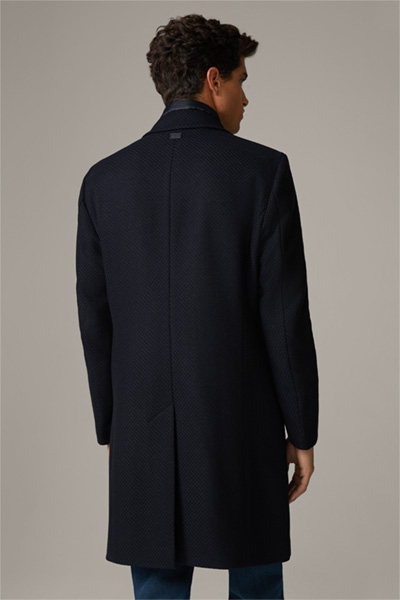 Manteau en laine mélangée Baronz, bleu foncé