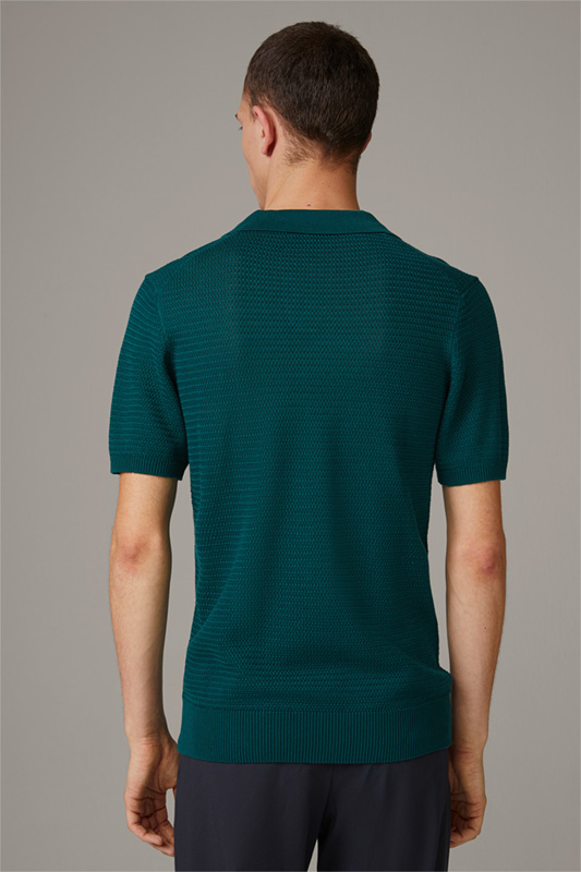 Strick-Poloshirt Adrian, dunkelgrün