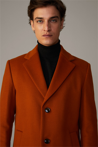 Mantel Adria mit Cashmere, dunkel orange