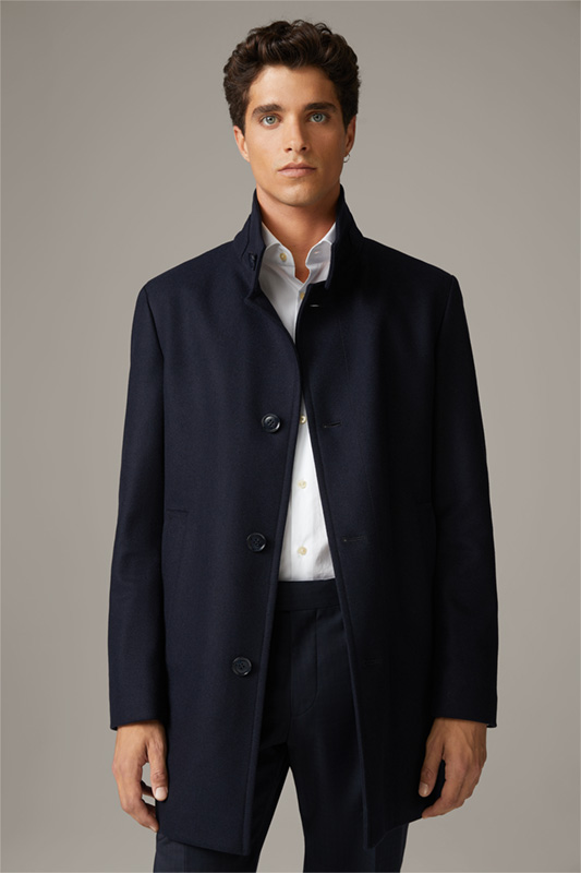 Manteau en laine mélangée Finchley, bleu marine