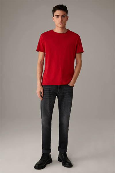 T-shirt Tyler van katoen, rood