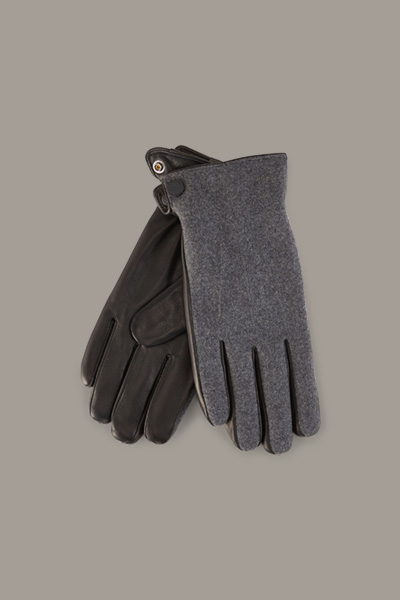 Handschuhe, grau/schwarz