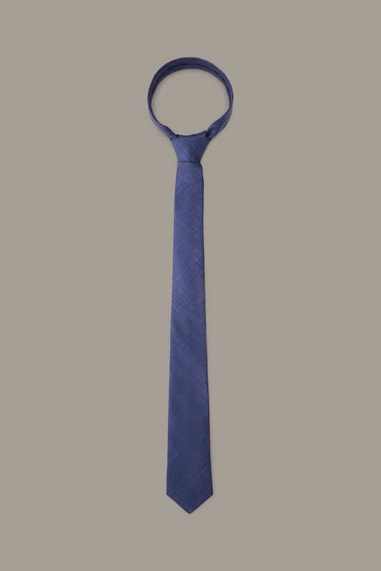 Cravate en soie, bleu foncé chiné
