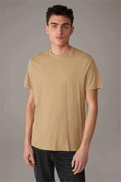 Baumwoll-T-Shirt Clark, hellbeige