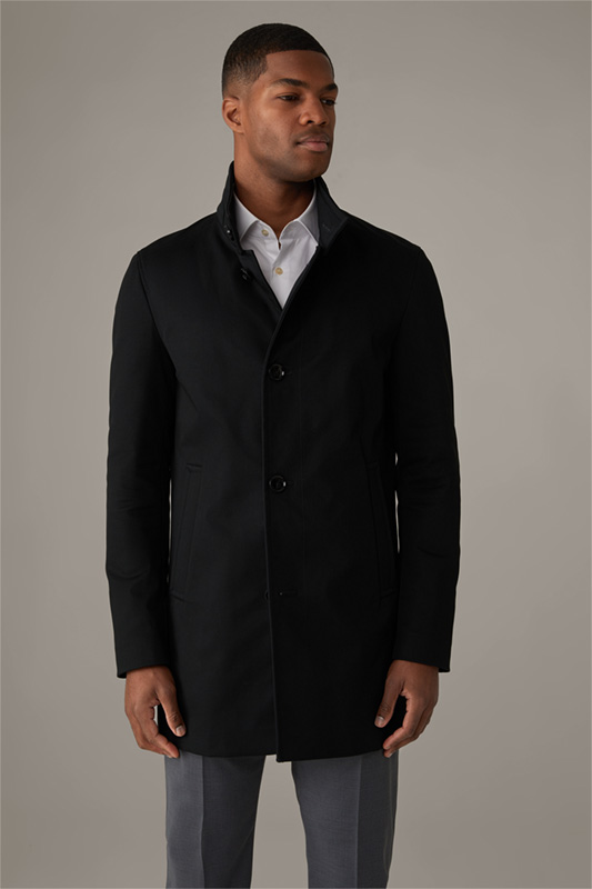 Korte mantel Finchley, zwart