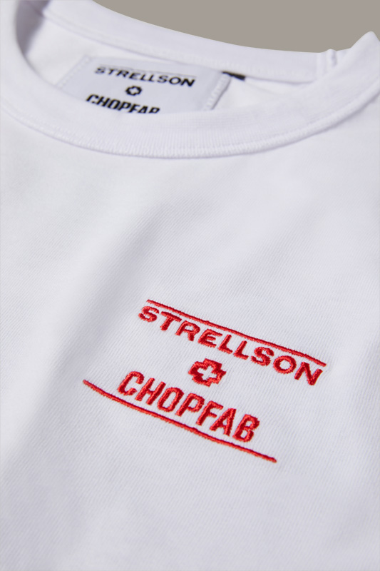 STRELLSON X CHOPFAB T-shirt Arbon van wit katoen
