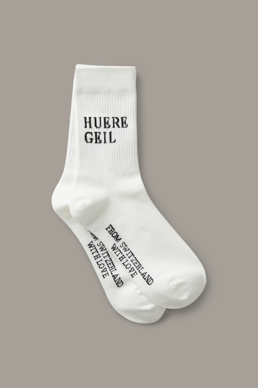 Socken Haku, weiß - Swiss Special HUEREGEIL