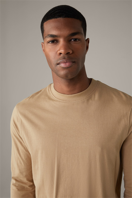 T-shirt à manches longues en coton Clark, beige clair