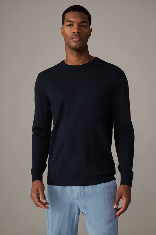 Katoenen trui Vincent, marineblauw