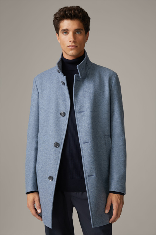 Manteau en laine mélangée Finchley, en bleu clair chiné