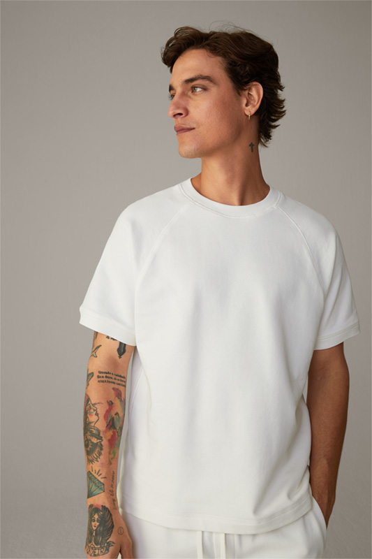 Sweat-shirt en coton Kian, blanc