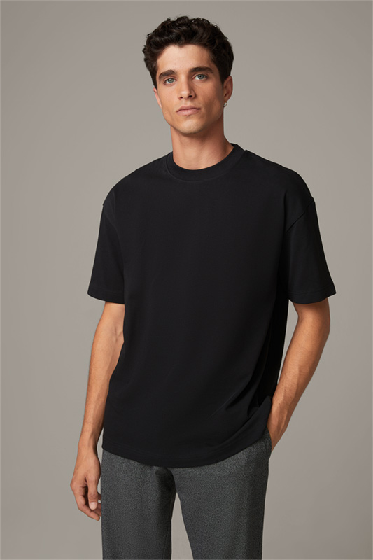 Baumwoll-T-Shirt Geza, schwarz
