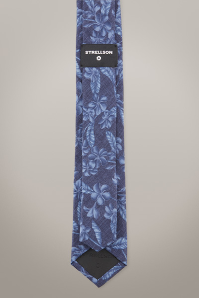 Cravate en soie, bleu foncé
