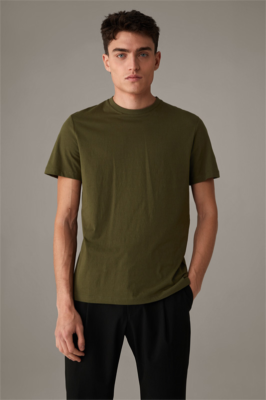 Katoenen T-shirt Clark, groen