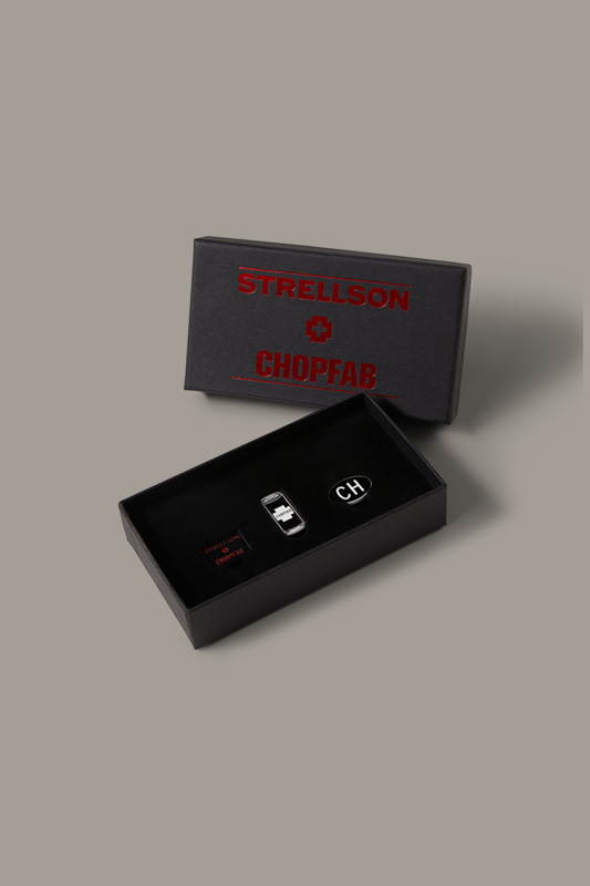 STRELLSON X CHOPFAB Pins, schwarz gemustert