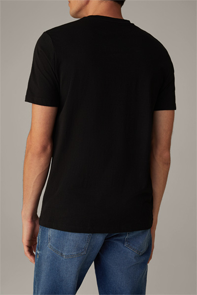 Cotton Stretch T-Shirt 2er Pack, schwarz