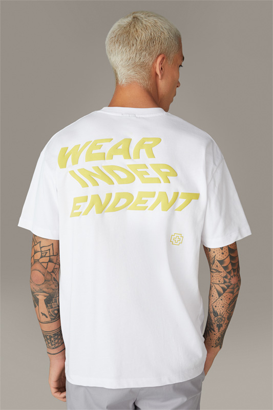 T-shirt Raku #wearindependent, blanc cassé