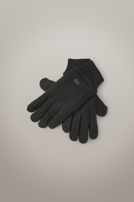 Handschuhe aus Wolle, schwarz