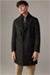 Manteau d’hiver légèrement rembourré Staten, noir moyen à motif